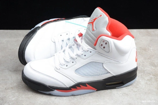 Cheap EP Fire  Jordan DA1911-102 5 (2020) Tongue Silver Red DA1911-102 Air Retro 0404